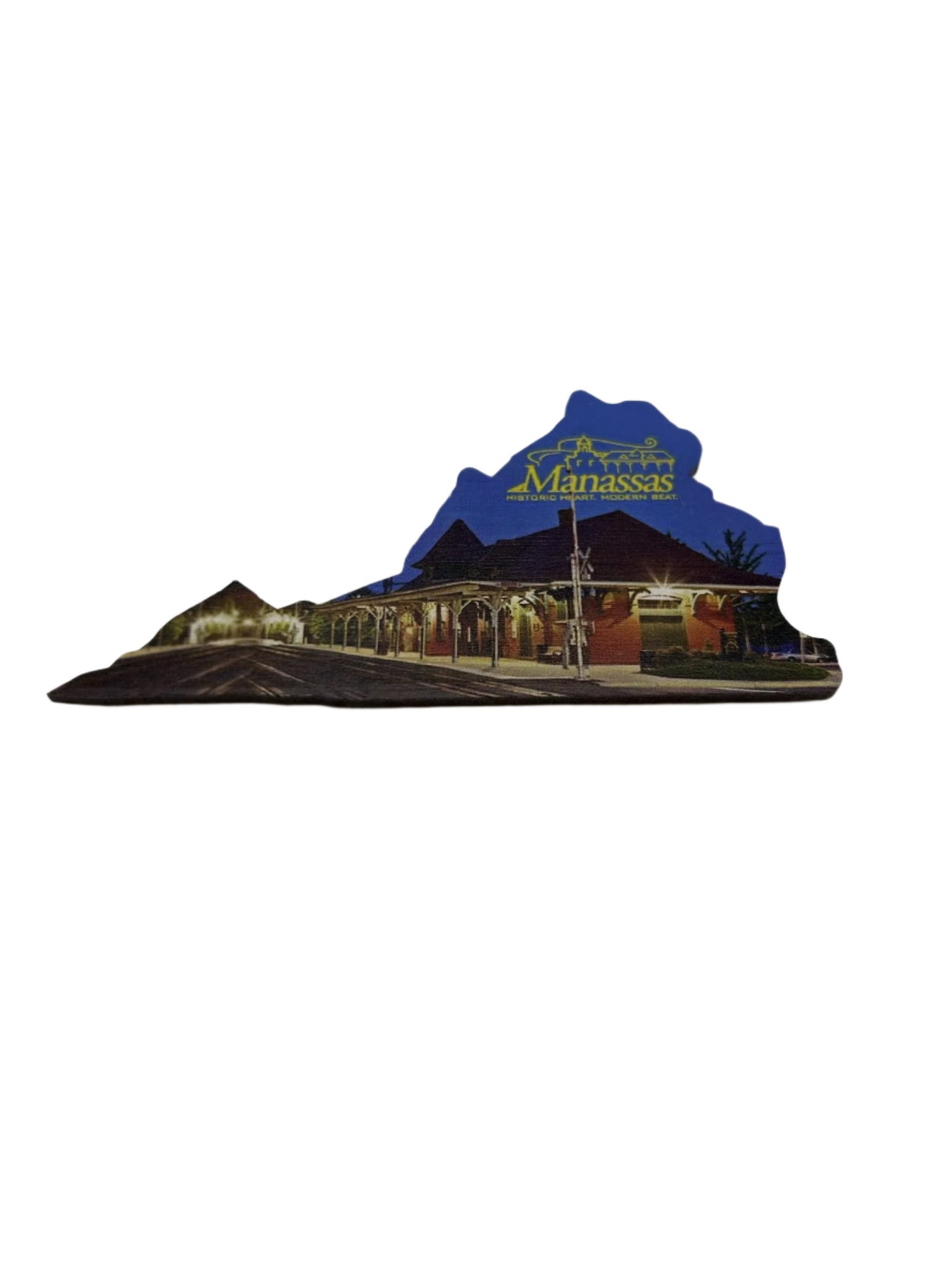 Wooden Depot VA State Shaped Magnet